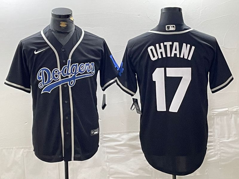 Men Los Angeles Dodgers #17 Ohtani Black Fashion Nike Game MLB Jersey style 46->los angeles dodgers->MLB Jersey